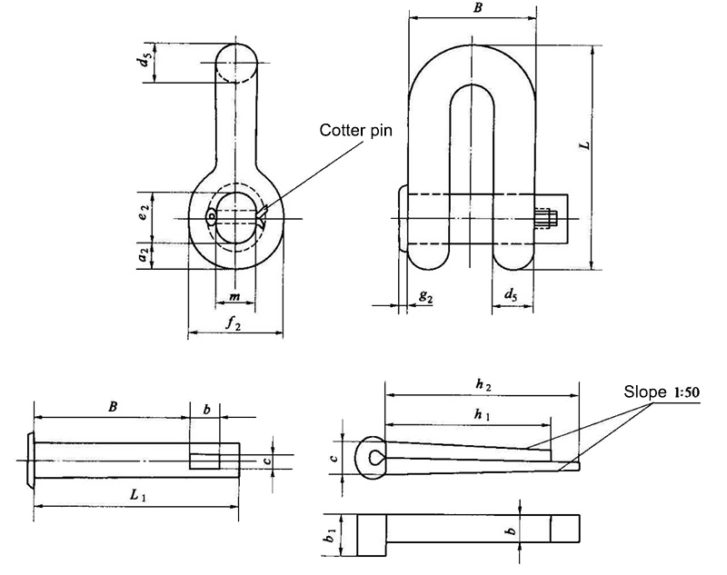 End Shackle with Cotter Pin for Buoy Chain.JPG